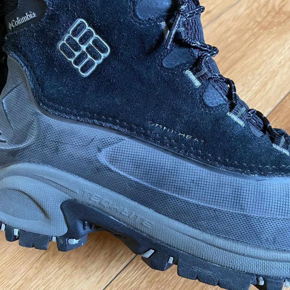 Columbia Waterproof Arctic Trip Techlite Mens 10 Black Omni-Heat Boot